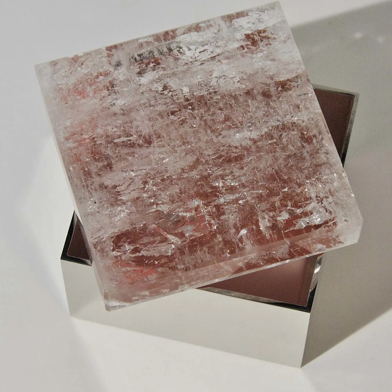 Red Quartz Brass Box