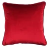 Red Silk Velvet Carrè Cushion