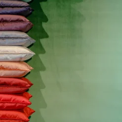 Red Silk Velvet Carrè Cushion