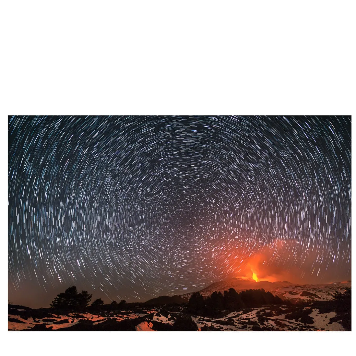 Red Star Trail Photographic Print
