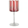 Red Stripes Wine Goblet
