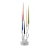 Redentore Clear Murano Glass & Palissandro Marble Candle Holder