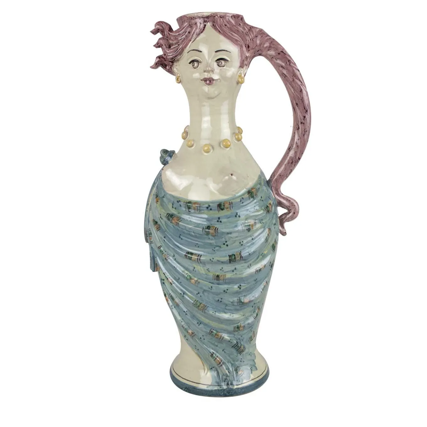 Red-Haired Woman Ceramic Jug