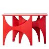 Red-Lacquered MDF Console tribute to Paolo Scheggi