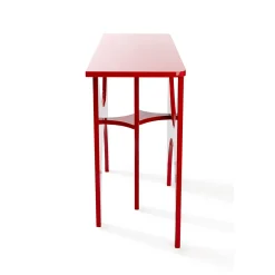Red-Lacquered MDF Console tribute to Paolo Scheggi