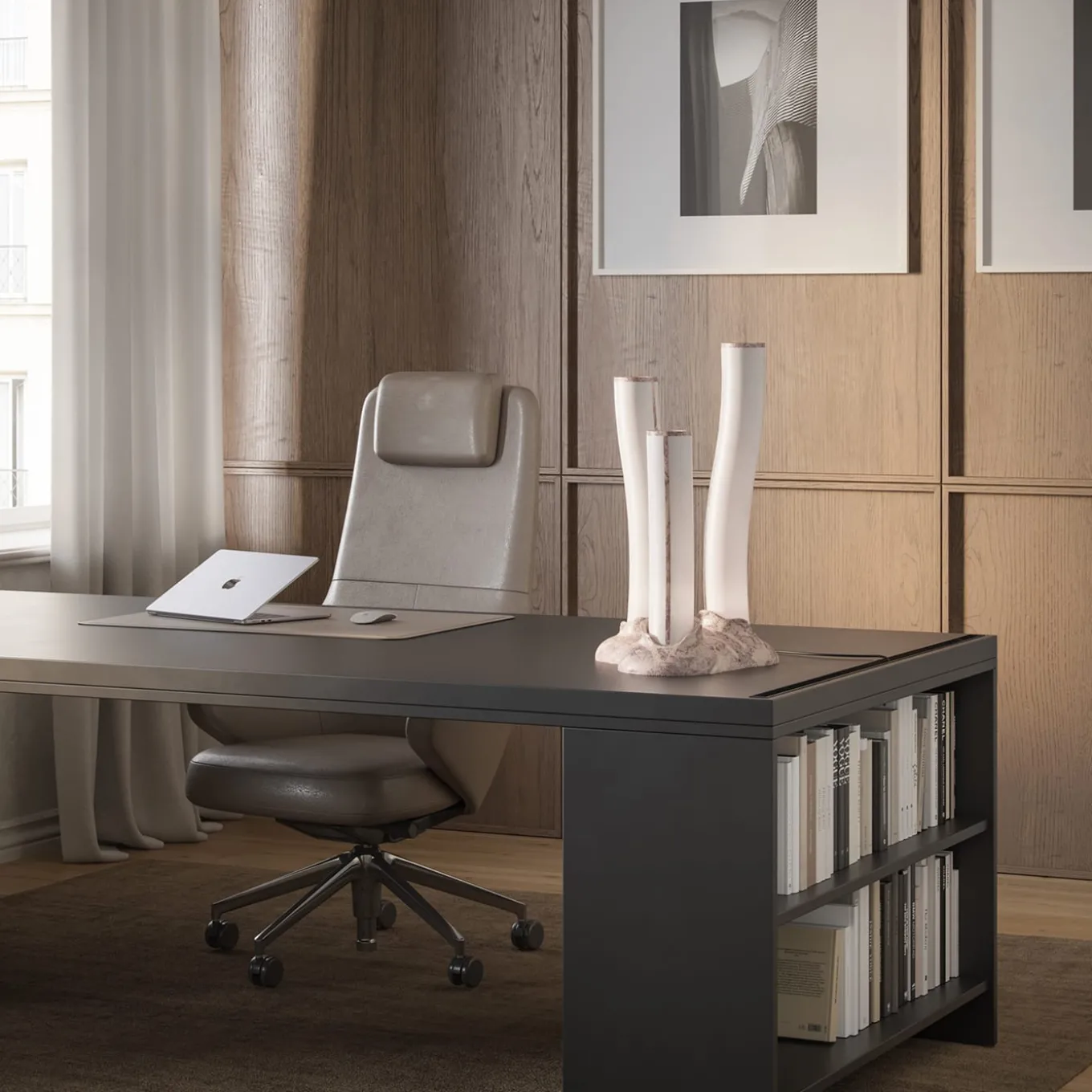 Reef 3-Light White/Pink Table Lamp by Jacopo Simonetti