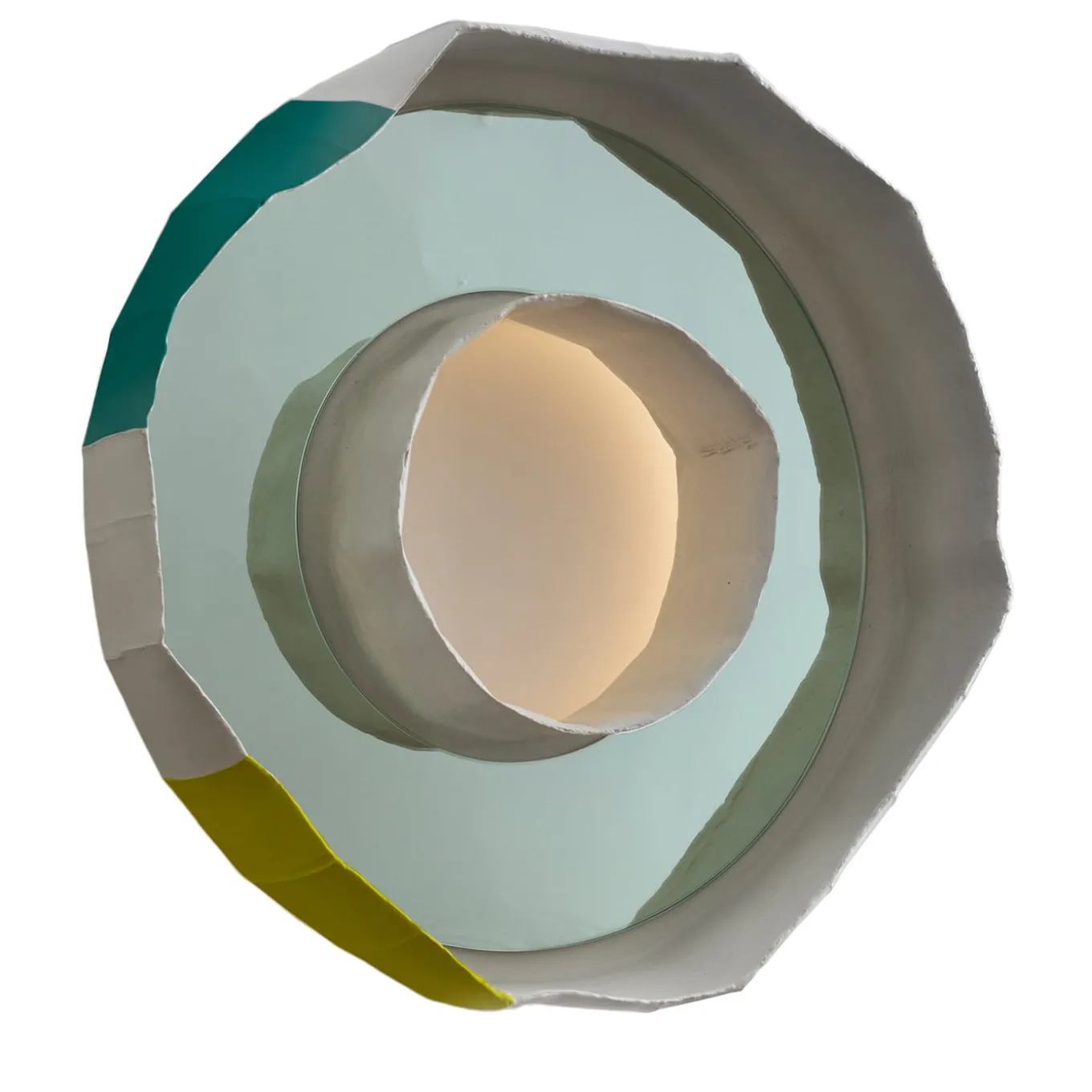 Reflections Ring Aura 50 Yellow And Green Mirror-Lamp
