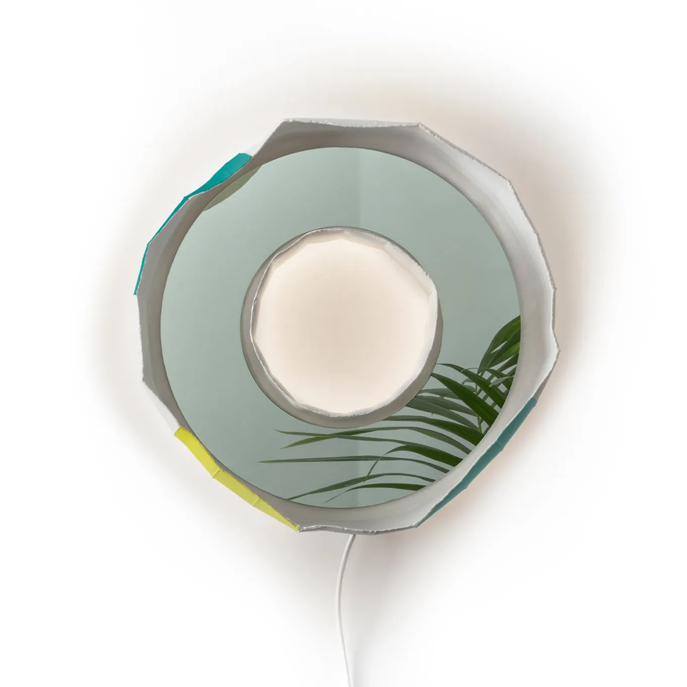 Reflections Ring Aura 50 Yellow And Green Mirror-Lamp