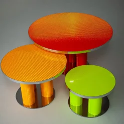 Reflective Collection - Orange round coffee table