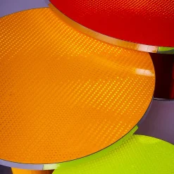 Reflective Collection - Orange round coffee table