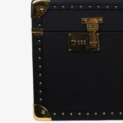 Regale Quilted Large Black Suitcase