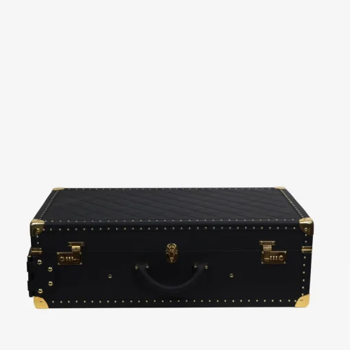 Regale Quilted Small Black Suitcase