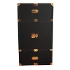 Regale Wheeled Black & Gold Steamer Bar Trunk