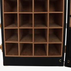 Regale Wheeled Black & Gold Steamer Bar Trunk