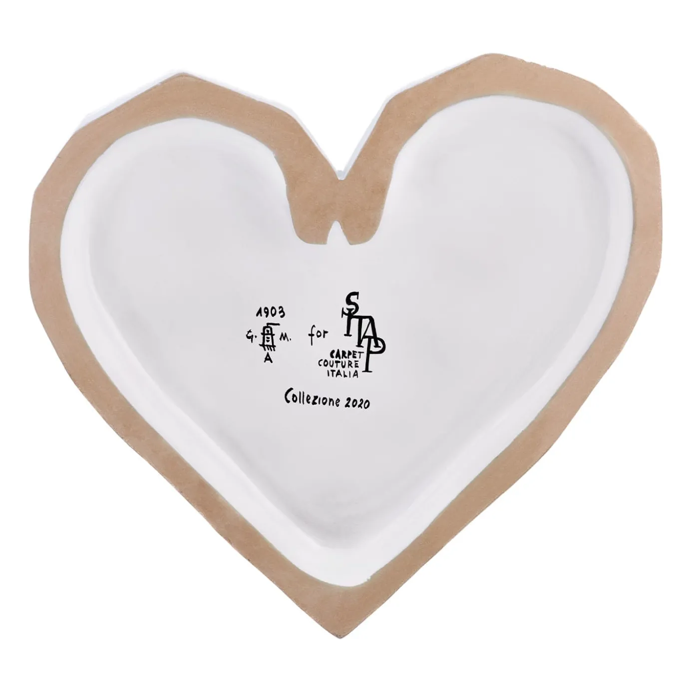 Regina di Cuori White Gold Decorative Pottery