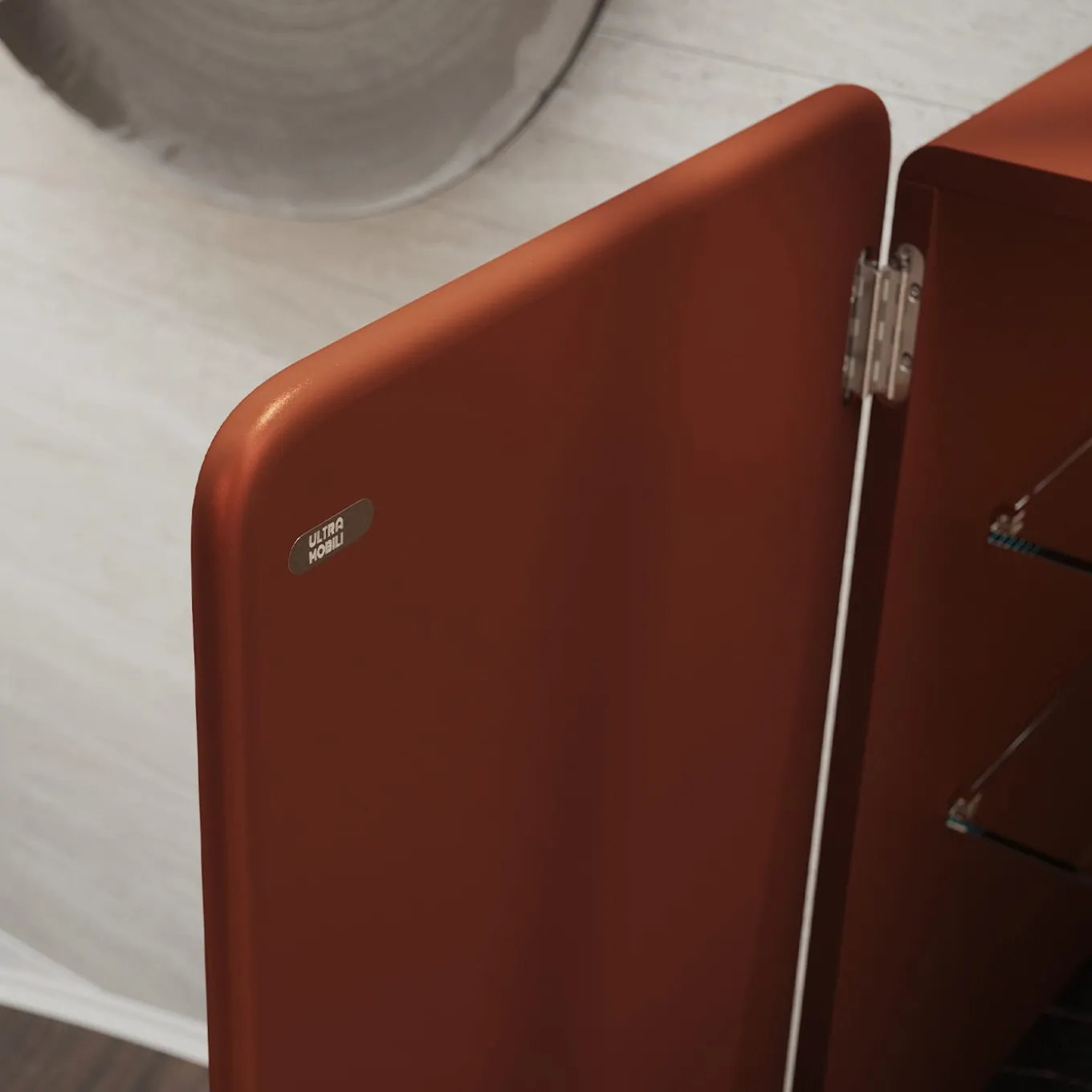 Regis 2-Door Coppery Bar Cabinet