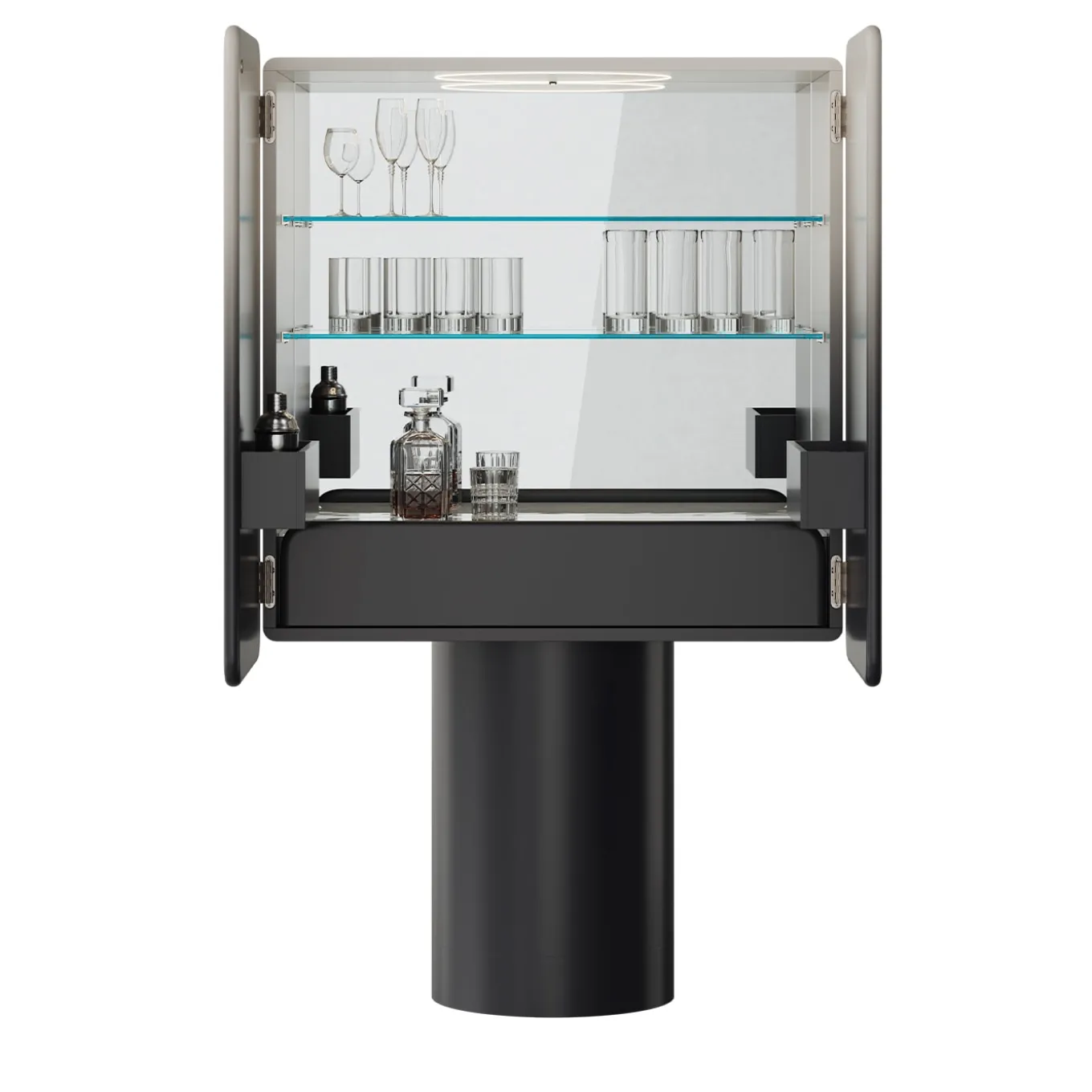 Regis 2-Door Gradient Bar Cabinet