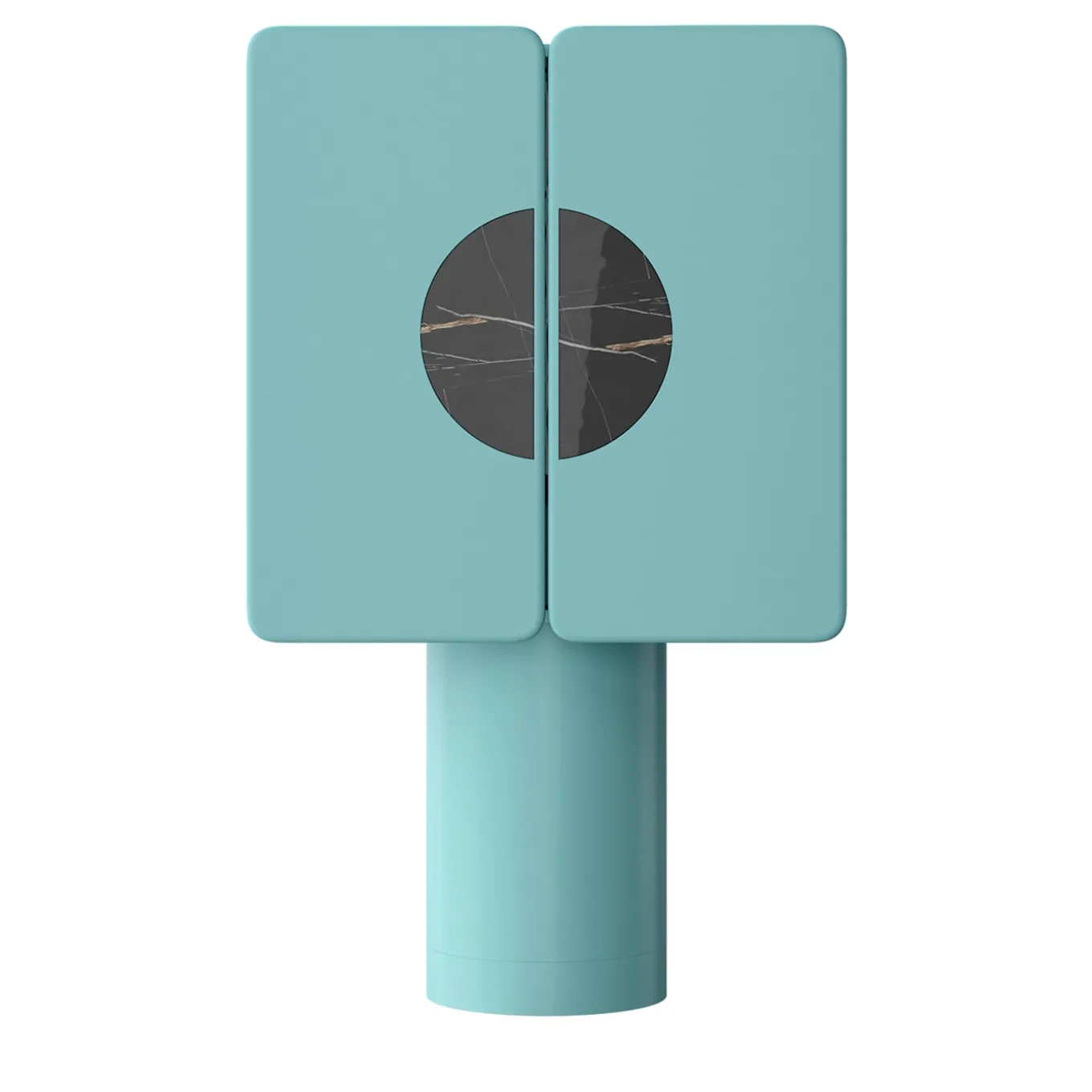 Regis 2-Door Turquoise Bar Cabinet