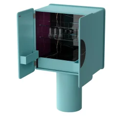 Regis 2-Door Turquoise Bar Cabinet
