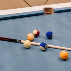 Regis powder blue pool table by Pino Vismara