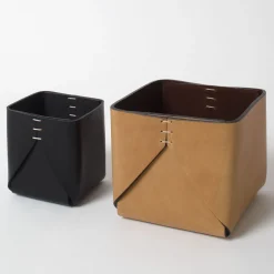 Regular Cubic Black Basket by Oscar Maschera