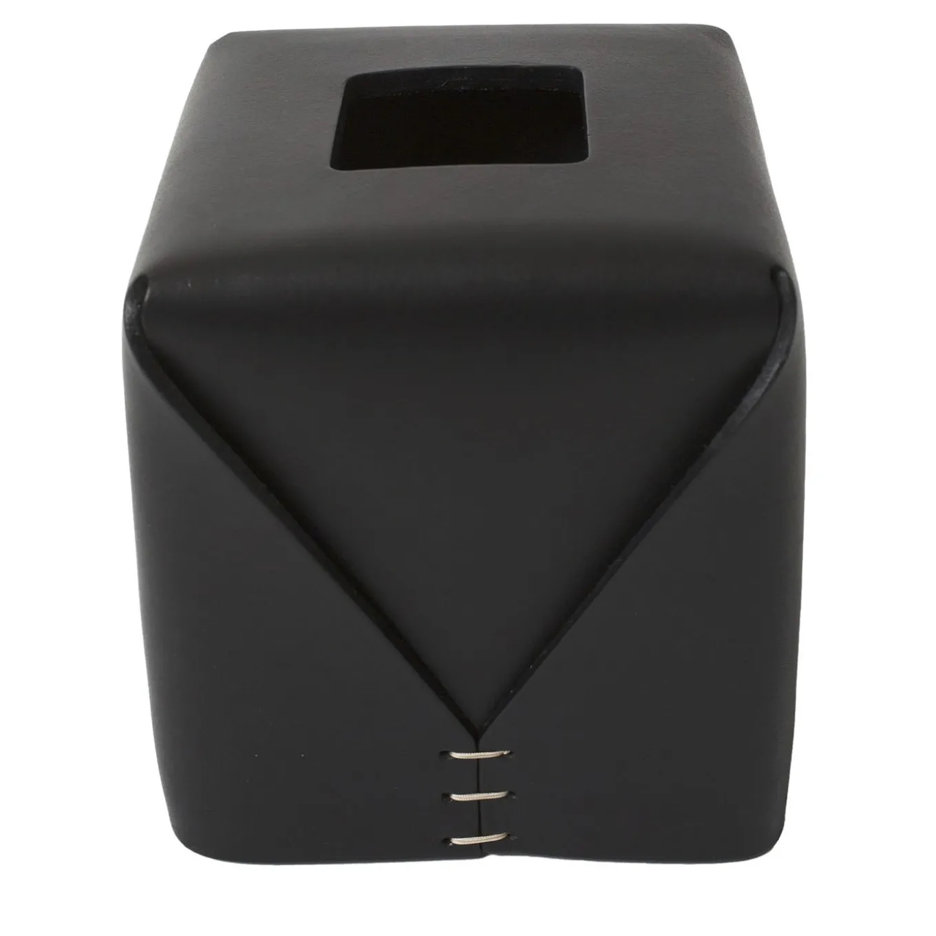 Regular Cubic Black Tissue Box by Oscar Maschera