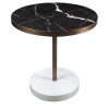 Rene Bistro Table in Nero Marquinia Marble by Piero Lissoni