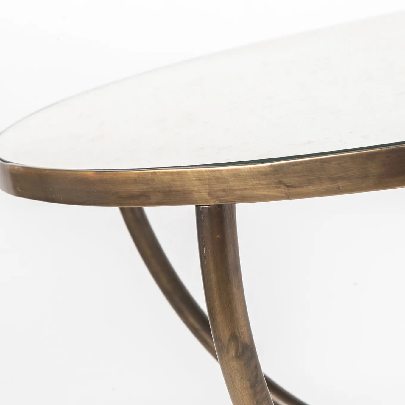 Retrò Oval Brass Bistrò Table