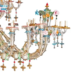 Rezzonico A Barca 50-Light Polychrome Chandelier