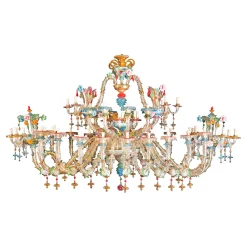 Rezzonico A Barca 50-Light Polychrome Chandelier