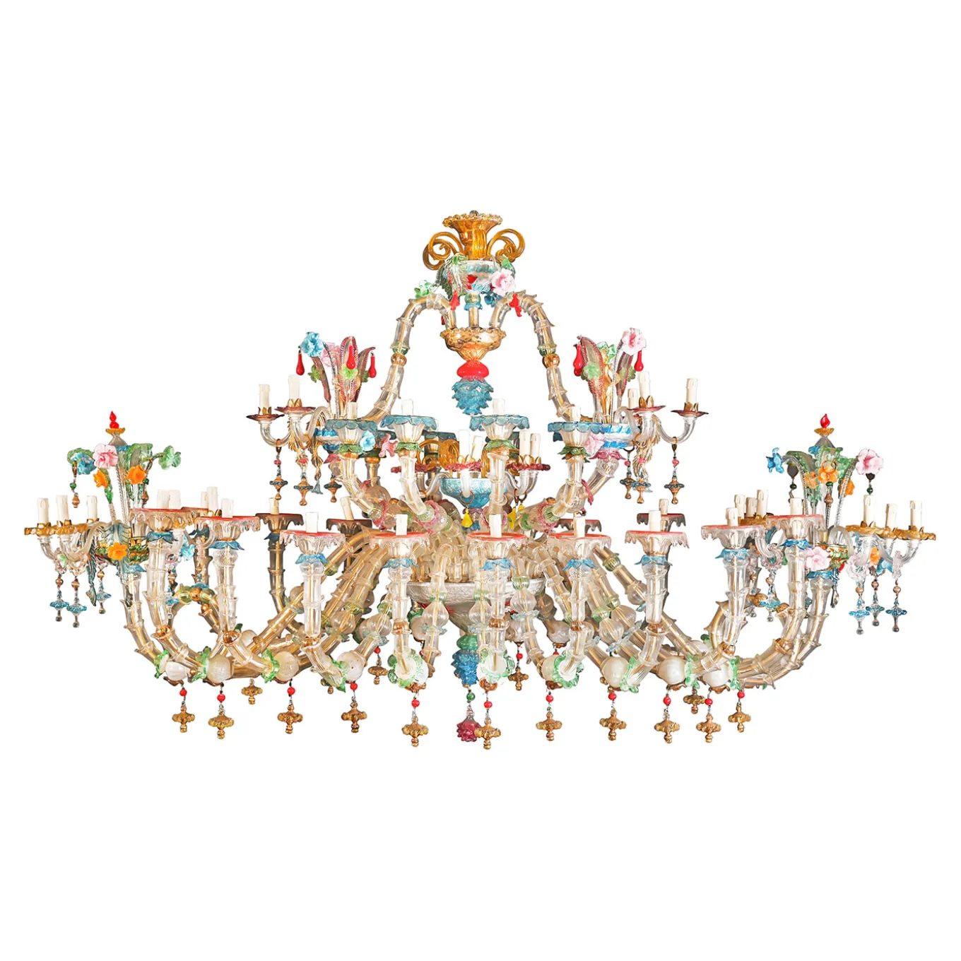 Rezzonico A Barca 50-Light Polychrome Chandelier