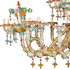 Rezzonico A Barca 50-Light Polychrome Chandelier