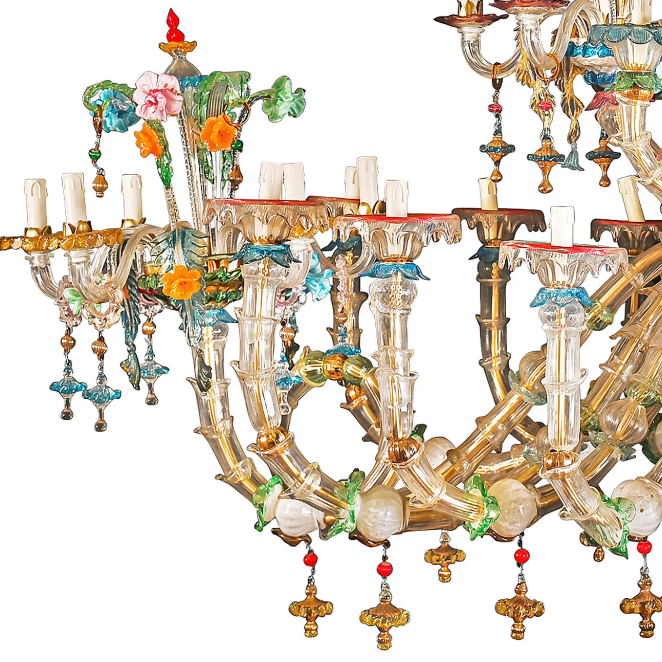 Rezzonico A Barca 50-Light Polychrome Chandelier