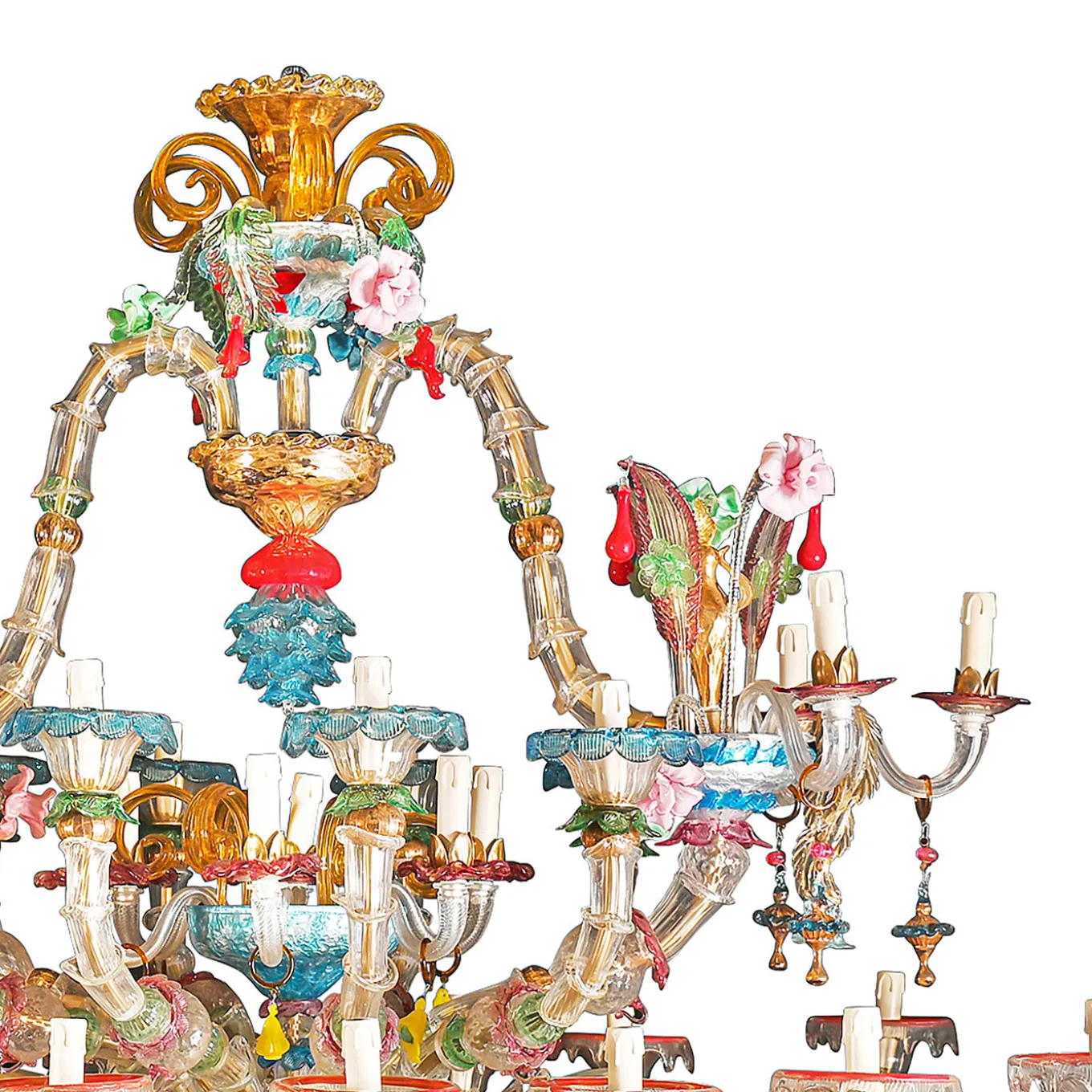 Rezzonico A Barca 50-Light Polychrome Chandelier
