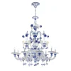 Rezzonico Blue and Crystal 9-Light Chandelier