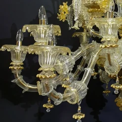 Rezzonico-style Gold and Crystal Chandelier #3