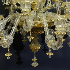 Rezzonico-style Gold and Crystal Chandelier #3