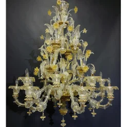 Rezzonico-style Gold and Crystal Chandelier #3