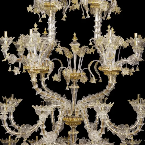 Rezzonico-style Gold and Crystal Chandelier #2