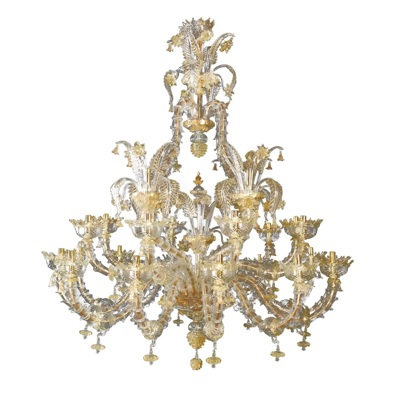 Rezzonico-style Gold and Crystal Chandelier #7