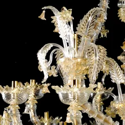 Rezzonico-style Gold and Crystal Chandelier #7