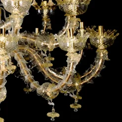 Rezzonico-style Gold and Crystal Chandelier #7