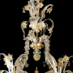 Rezzonico-style Gold and Crystal Chandelier #7