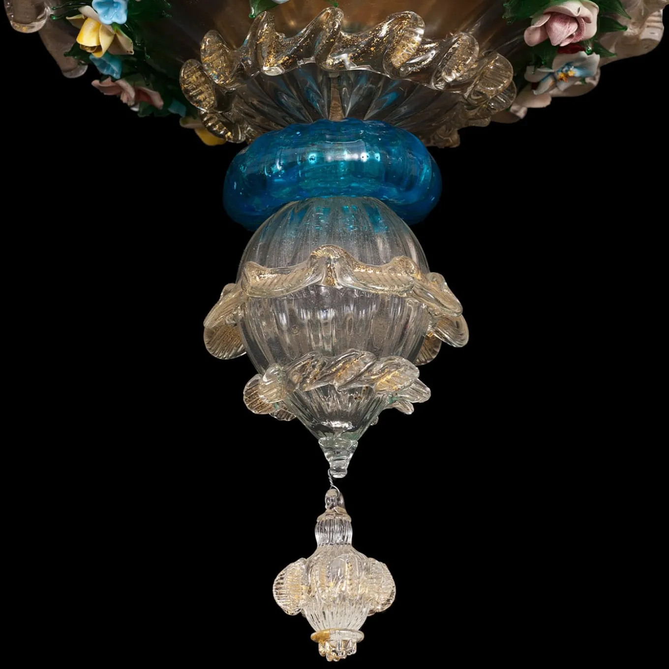 Rezzonico-style Gold and Crystal Chandelier #5