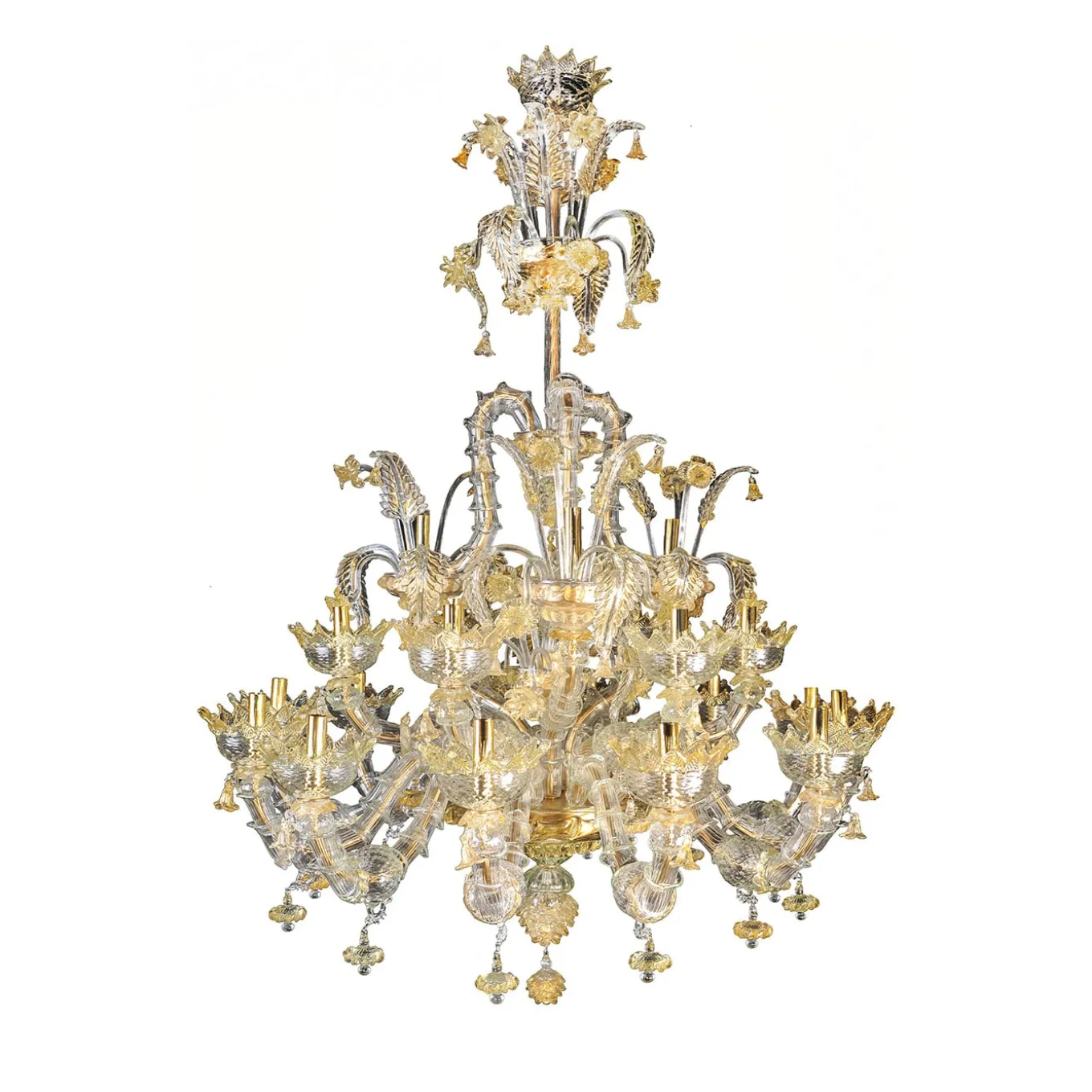 Rezzonico-style Gold and Crystal Chandelier #6