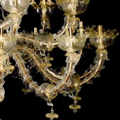 Rezzonico-style Gold and Crystal Chandelier #6