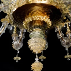 Rezzonico-style Gold and Crystal Chandelier #6
