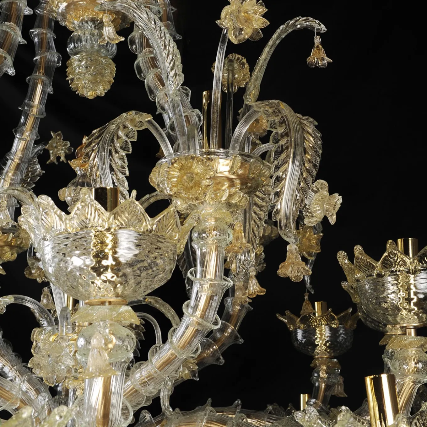 Rezzonico-style Gold and Crystal Chandelier #6