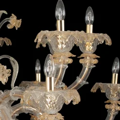 Rezzonico-style Gold and Crystal Chandelier #1