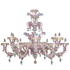 Rezzonico-style Pink Chandelier